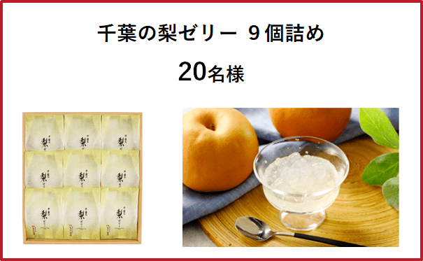 千葉の梨ゼリー9個詰 20名様